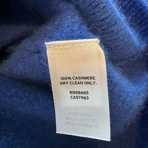 Nordstrom Signature 100% Cashmere Pullover Sweater size S Blue - Picture 5 of 7
